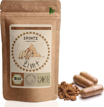 PINTZ Bio Zimt Kapseln im plastikfreien Doypack – fein vermahlen, aromatisch und aus biologischem Anbau