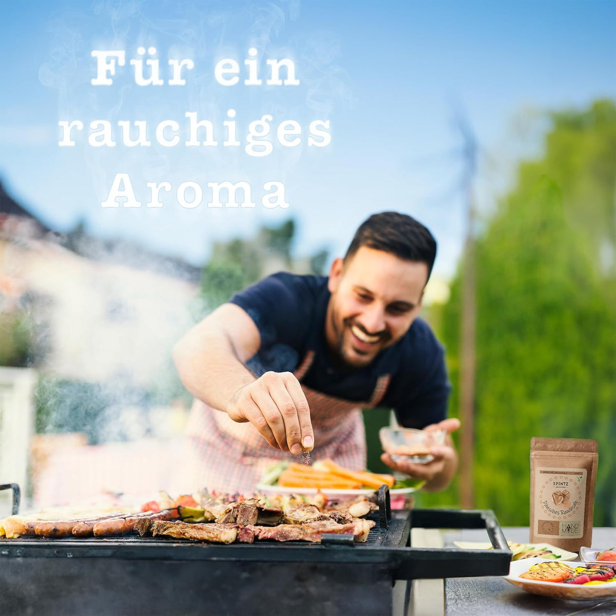 Für ein rauchiges Aroma – SPINTZ Dänisches Rauchsalz verleiht Fleisch, Gemüse und veganen Gerichten authentischen Grillgeschmack