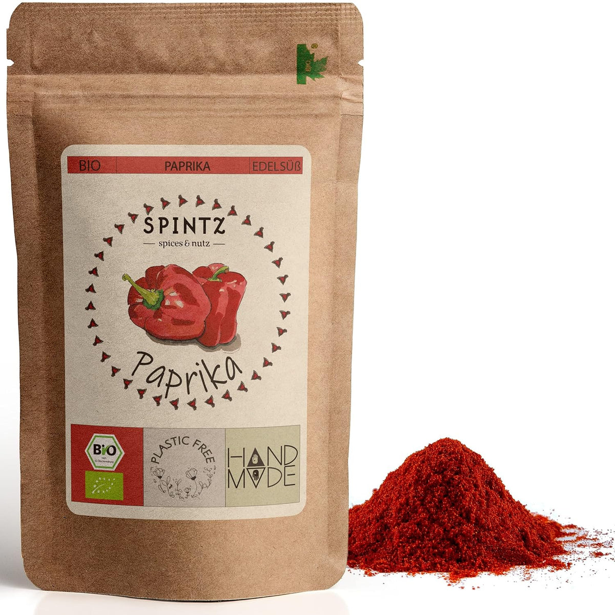 SPINTZ Bio Paprika edelsüß im plastikfreien Doypack – fein gemahlen, aromatisch und naturrein