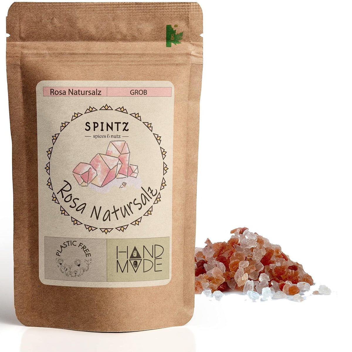 SPINTZ Rosa Natursalz im nachhaltigen Doypack – naturbelassen, unraffiniert und reich an Mineralien