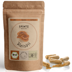 SPINTZ Reishi Kapseln im plastikfreien Doypack – Bio Vitalpilz Reishi in veganen Kapseln, naturbelassen und laborgeprüft
